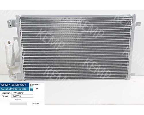 Радіатор кондиціонера NISSAN QASHQAI (J10) (07-)643 x 377 x 16 mm