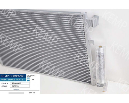 Радіатор кондиціонера NISSAN QASHQAI (J10) (07-)643 x 377 x 16 mm