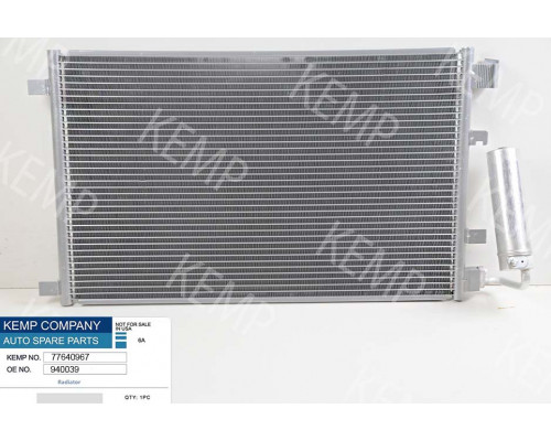 Радіатор кондиціонера NISSAN QASHQAI (J10) (07-)643 x 377 x 16 mm