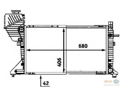 Радіатор Mercedes Sprinter 208-416 CDI мех 00-06г. 680*400*33